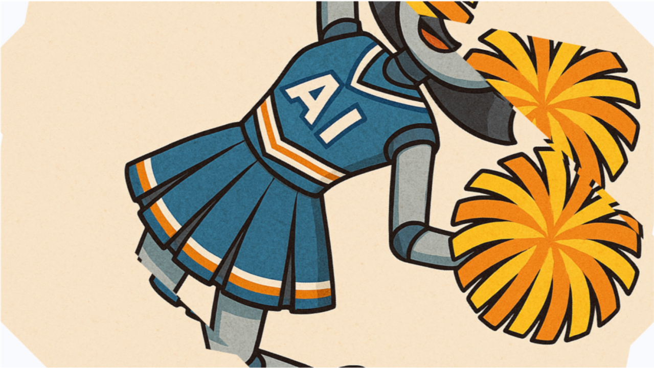 Not an AI cheerleader. An AI leader.